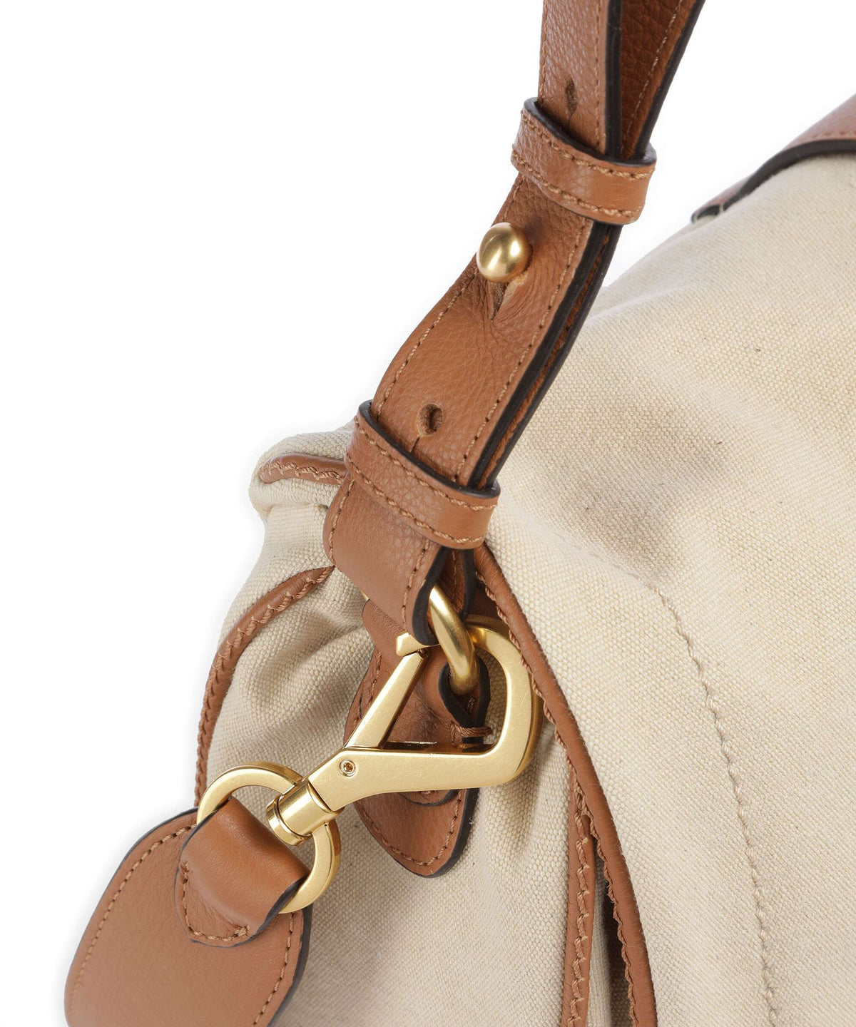 Abro Olana Star Saddle Hobo bag natural/cuoio