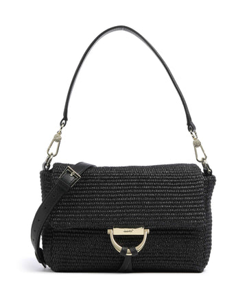 Abro Raffia Temi Borsa a spalla black/gold