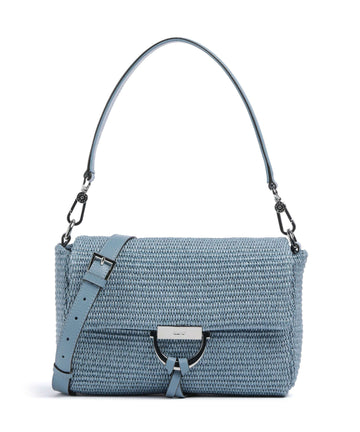 Abro Raffia Temi Borsa a spalla light blue/fairy