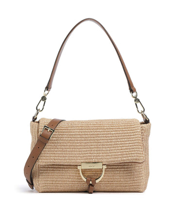Abro Raffia Temi Borsa a spalla natural