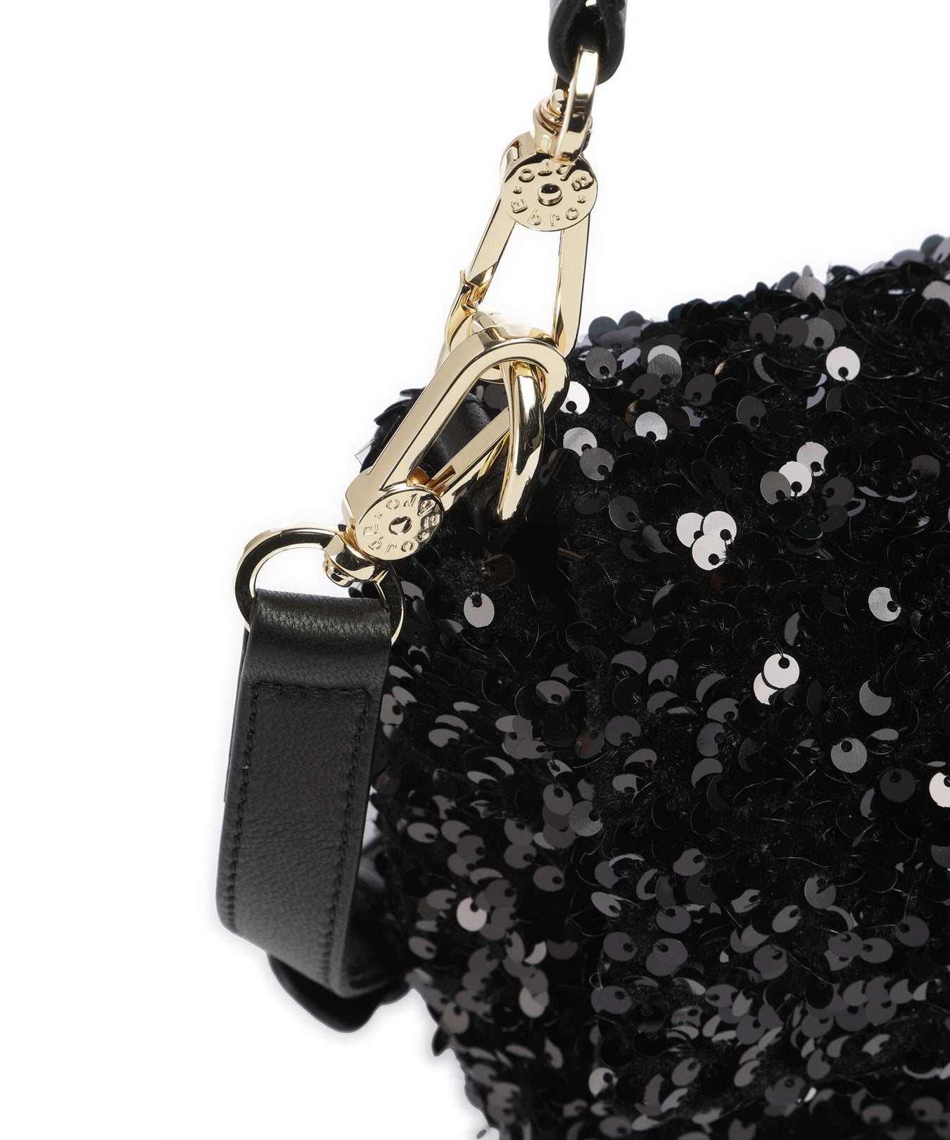 Abro Sequins Temi Shoulder bag black/gold