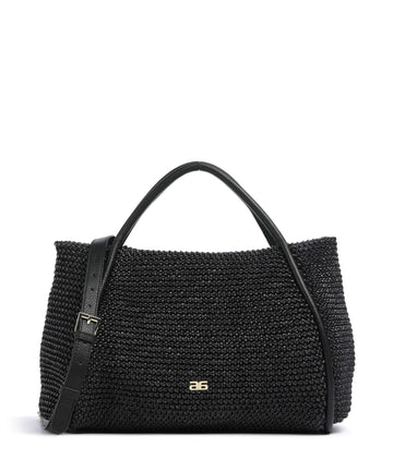 Abro Maglia Raffia Willow Borsa a mano black/gold