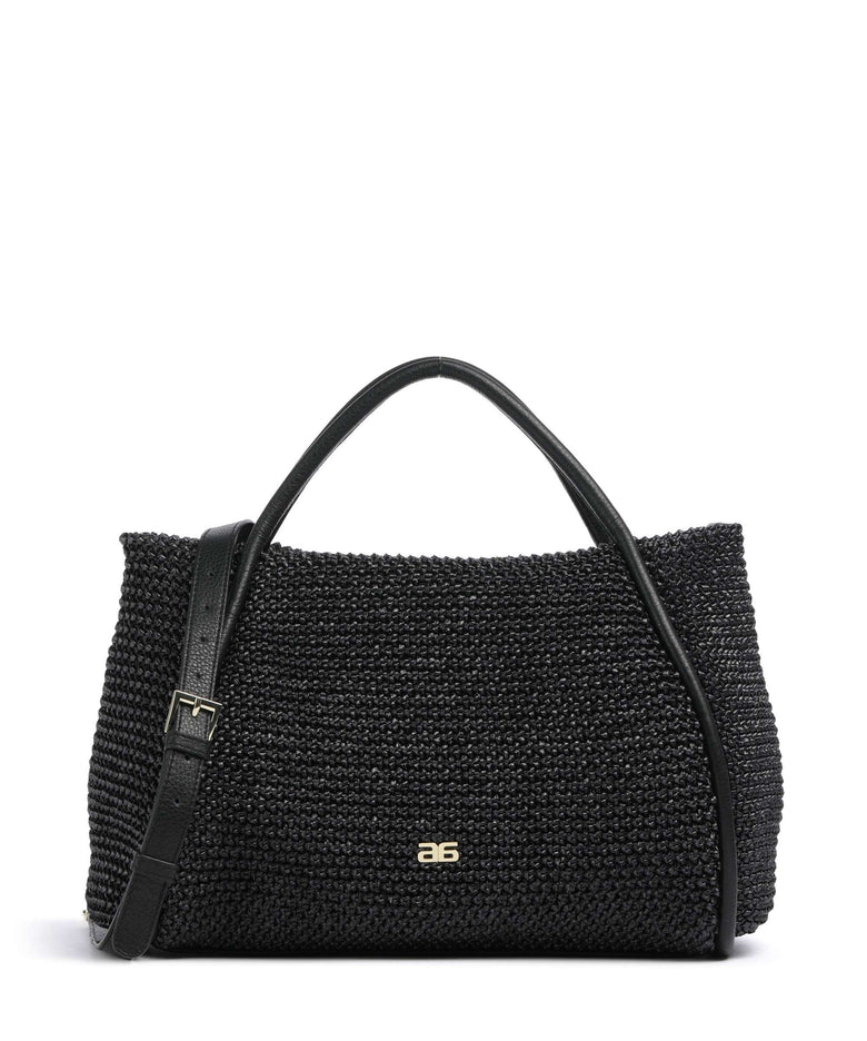 Abro Maglia Raffia Willow Handbag black/gold