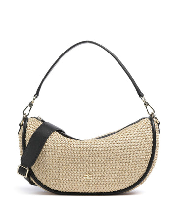 Abro Maglia Raffia Willow Borsa hobo natural/black