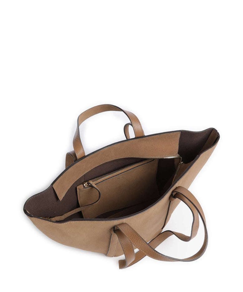 Abro Suede Cosmo Medium Tote bag camel