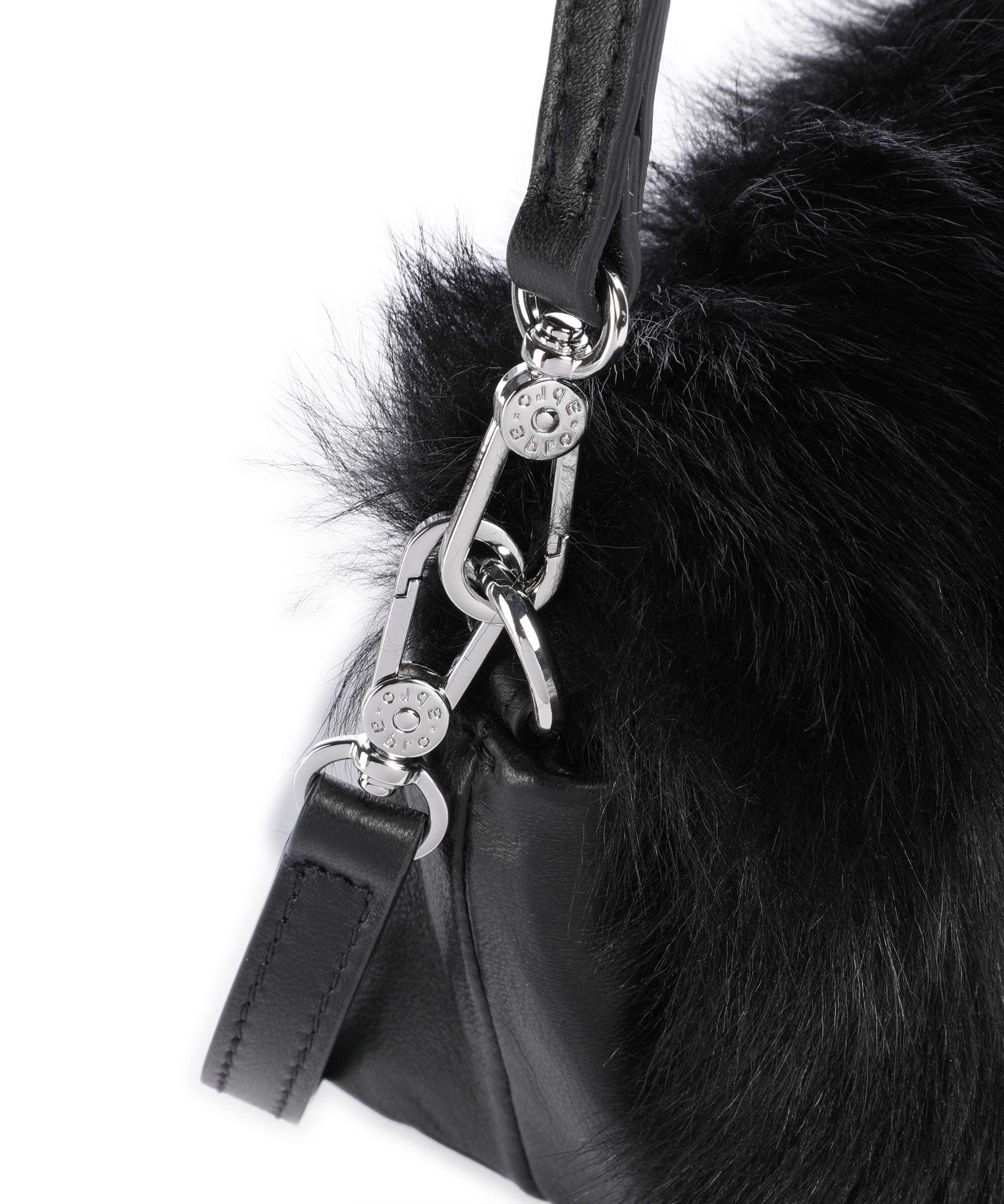 Abro Shearling Mila Shoulder bag black/nickel