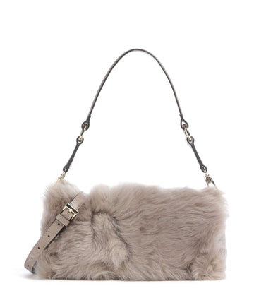 Abro Shearling Mila Borsa a spalla siena