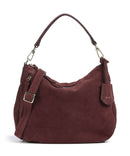 Abro Suede Juna Small Borsa hobo bordeaux