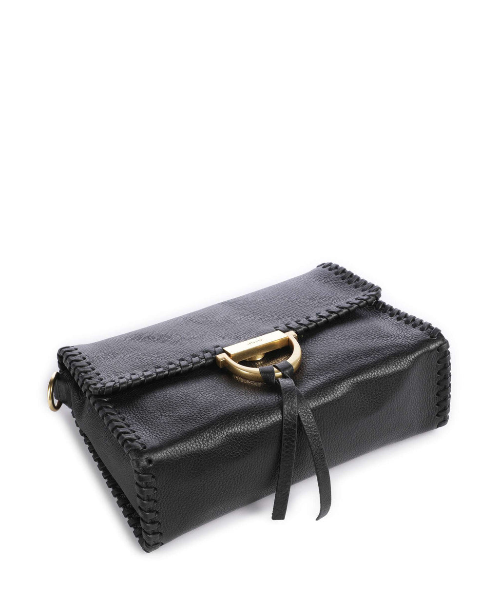 Abro Dalia Temi Stitch Shoulder bag black/gold