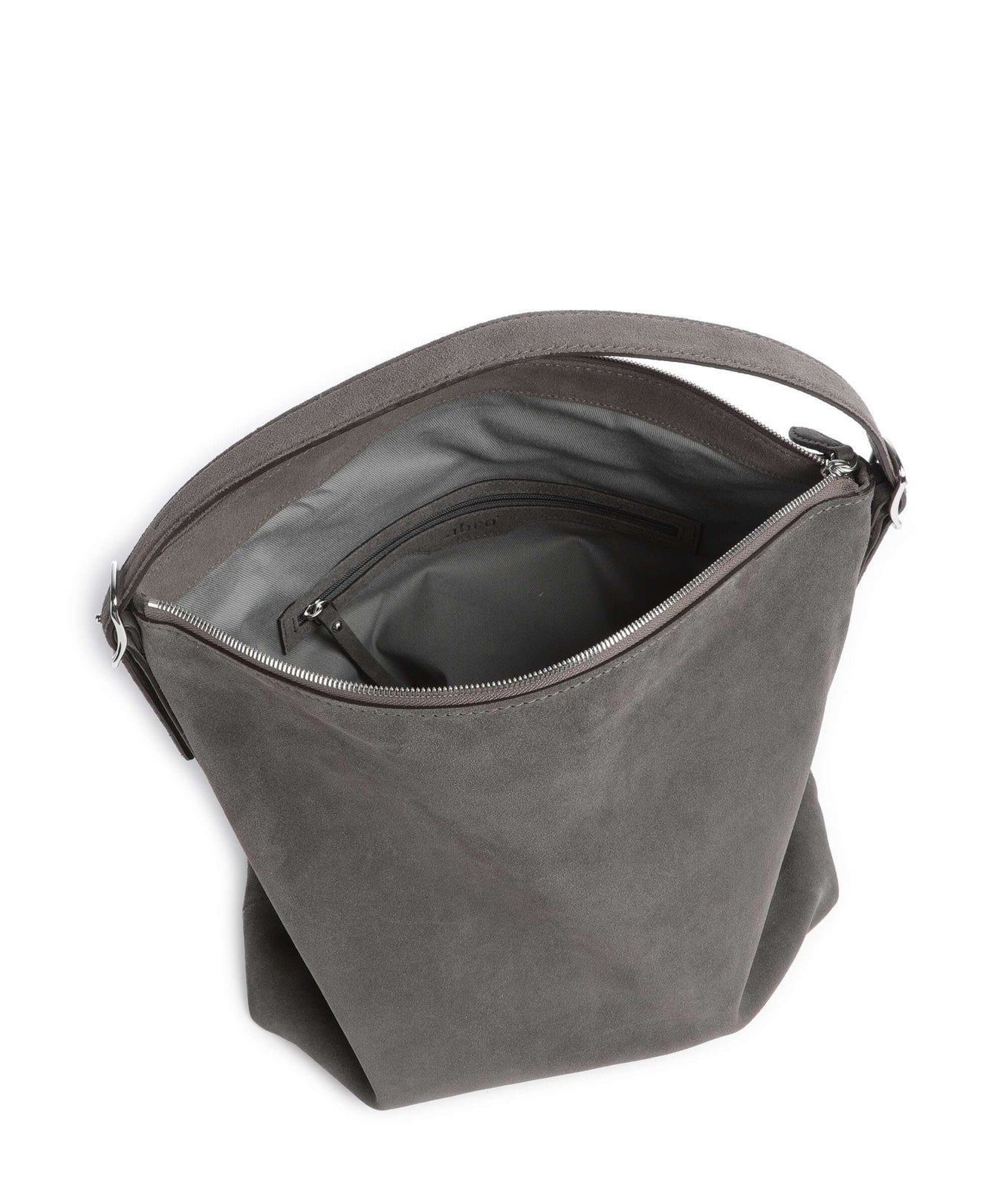 Abro Suede Carina Hobo bag grey