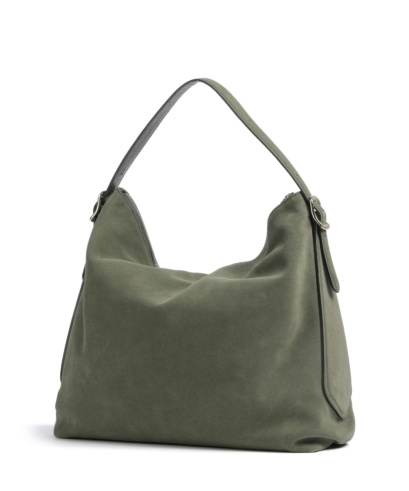 Abro Suede Carina Hobo bag oliv