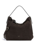 Abro Suede Carina Hobo bag dark brown