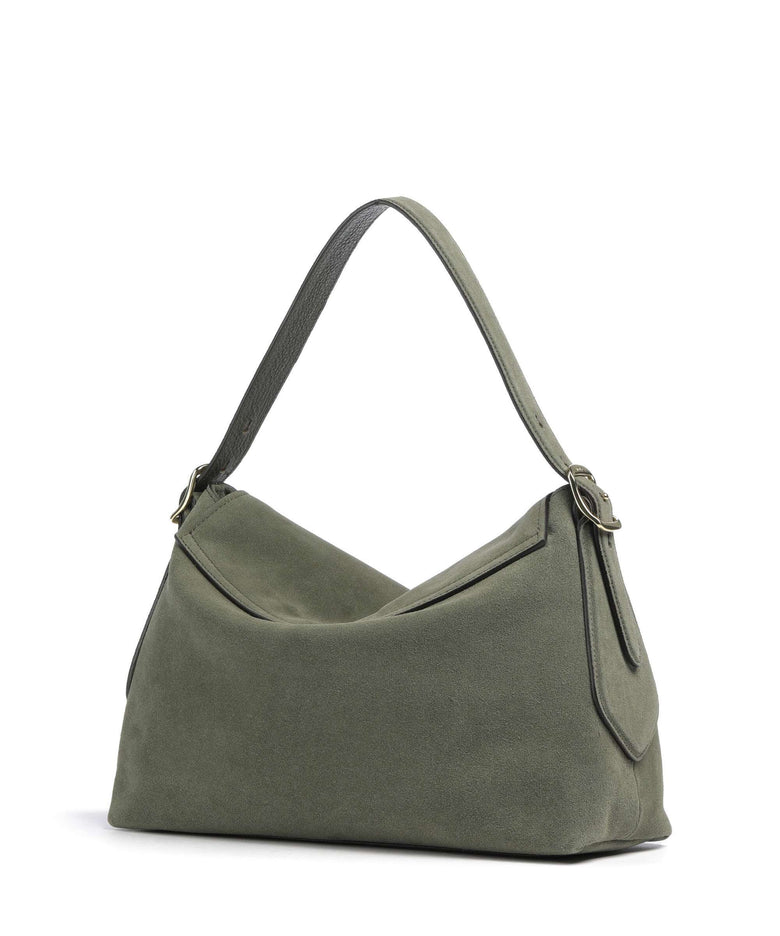 Abro Suede Carina Hobo bag oliv