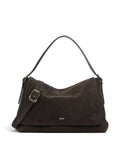 Abro Suede Carina Hobo bag dark brown