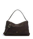 Abro Suede Carina Borsa hobo dark brown