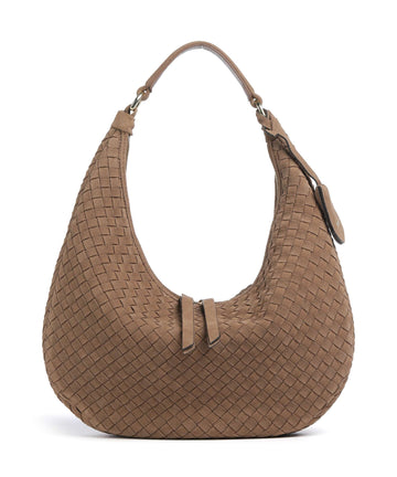 Abro Suede Weaving Nana Small Borsa hobo camel
