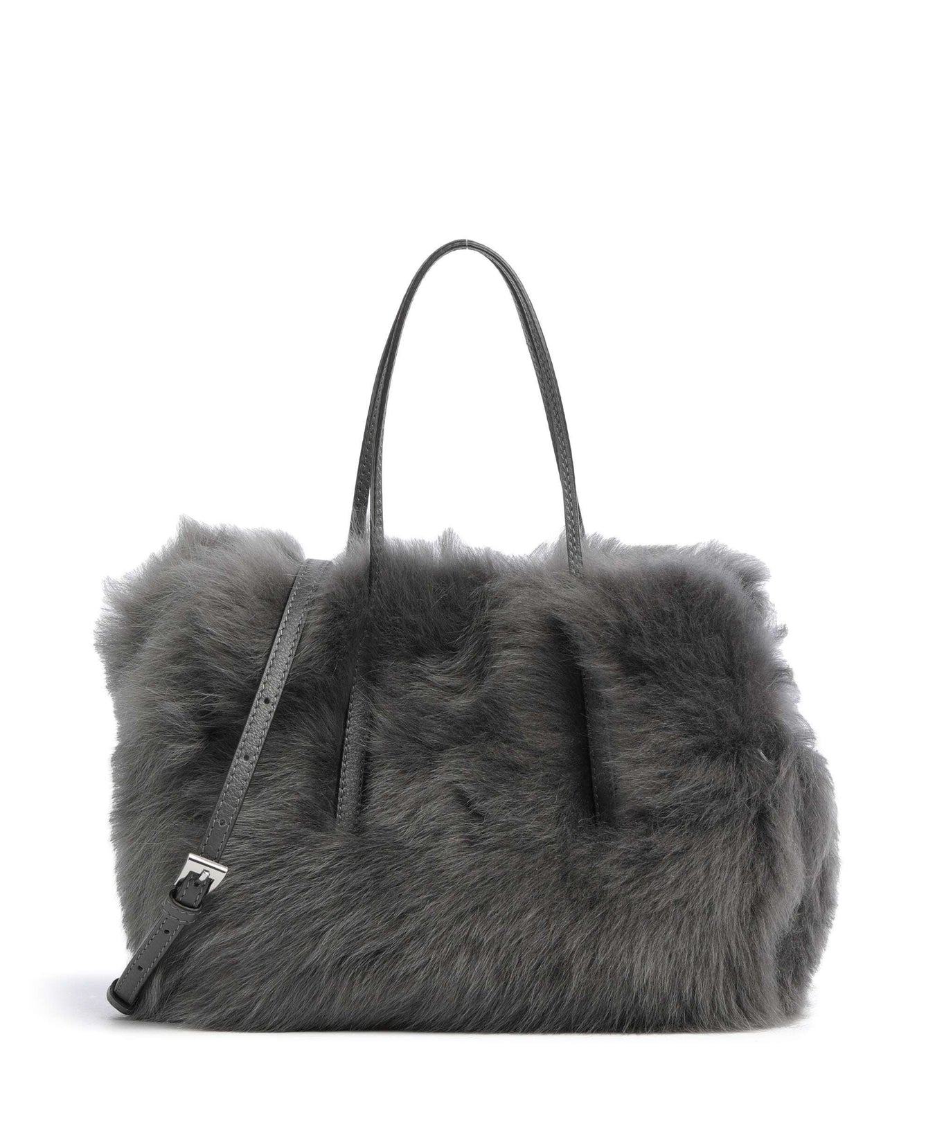Abro Shearling Noelle Handbag grey
