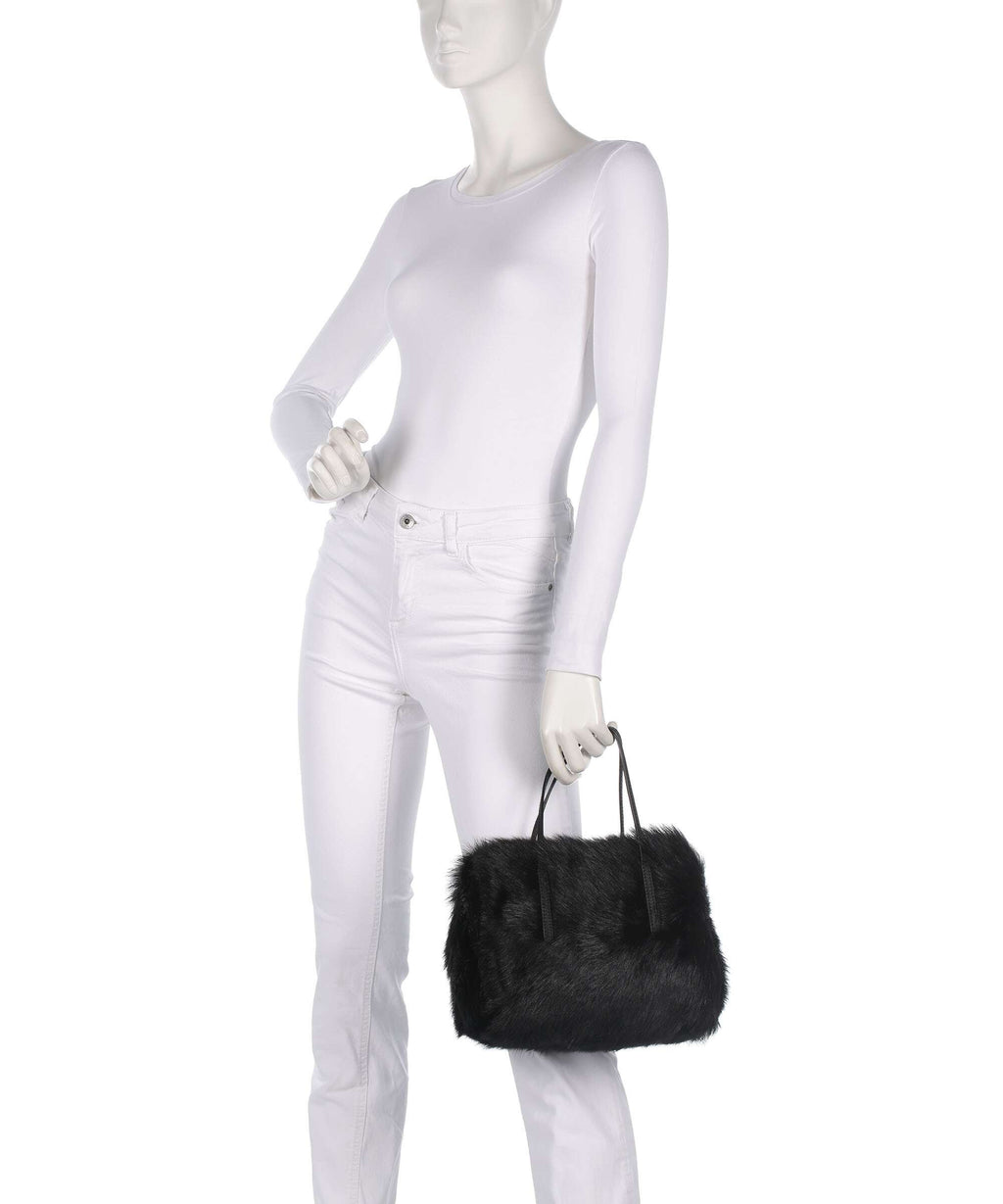 Abro Shearling Noelle Handbag black/nickel