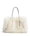 Abro Shearling Noelle Handbag beige