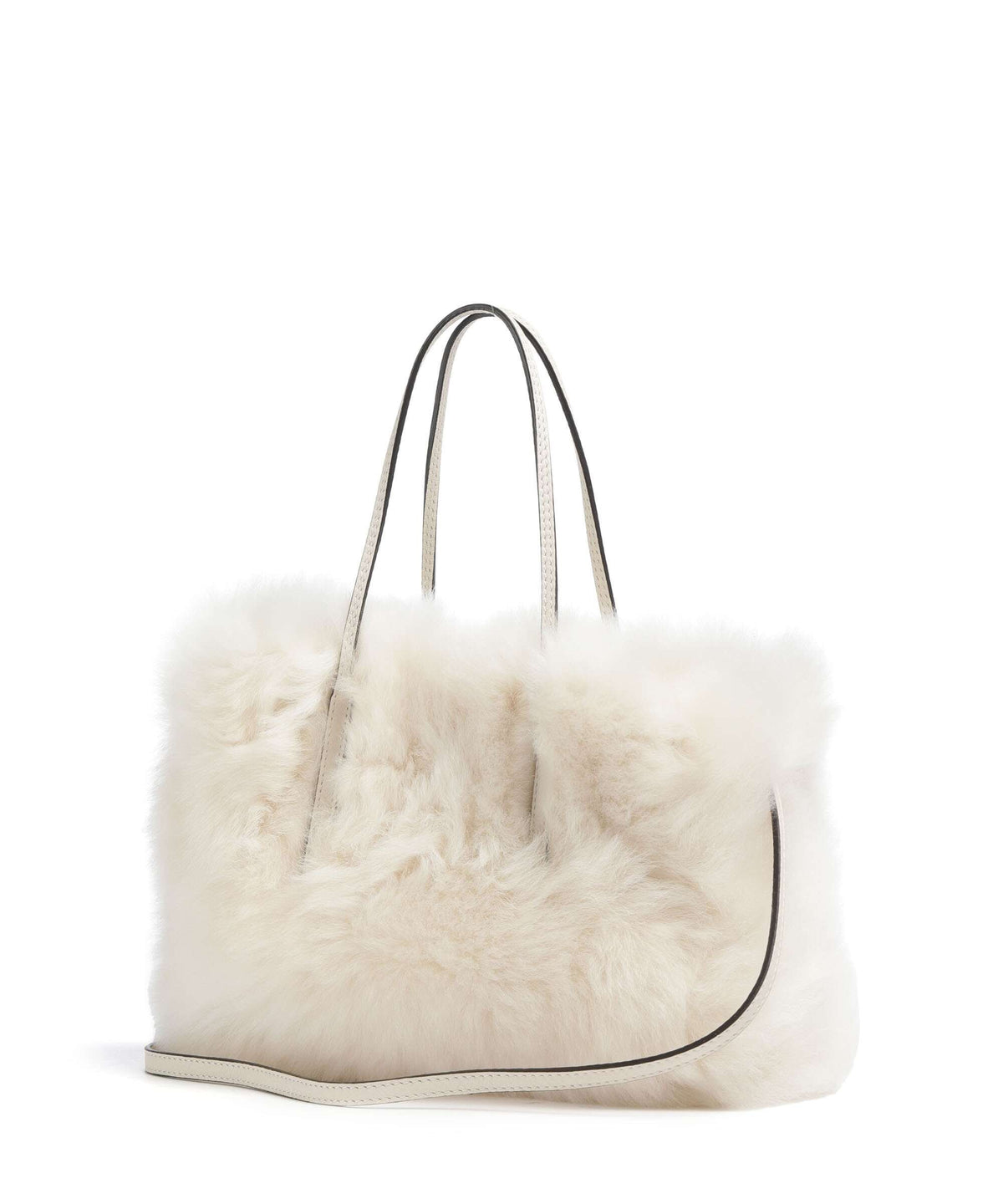 Abro Shearling Noelle Handbag beige