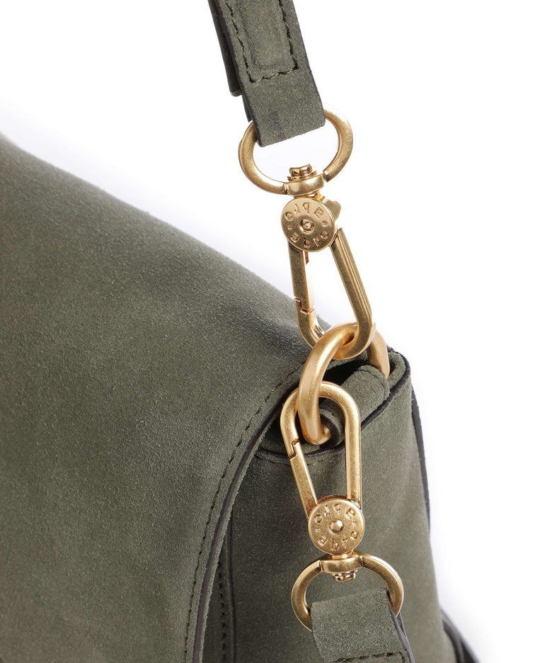 Abro Suede Temi Shoulder bag oliv