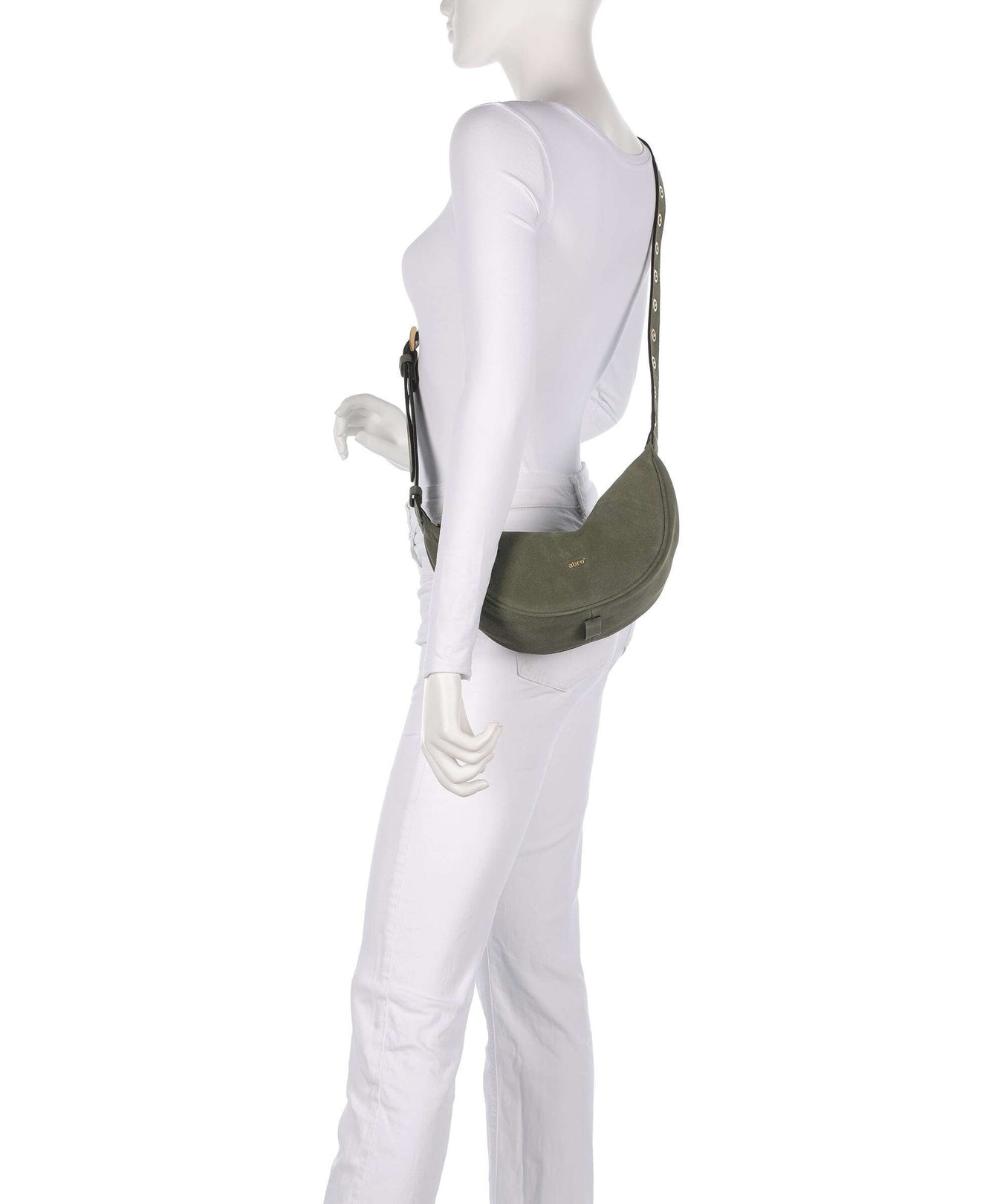 Abro Suede By My Side Small Shoulder bag oliv