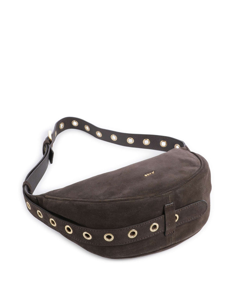 Abro Suede By My Side Small Shoulder bag dark brown
