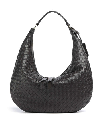 Abro Piuma Nana Small Borsa hobo dark brown