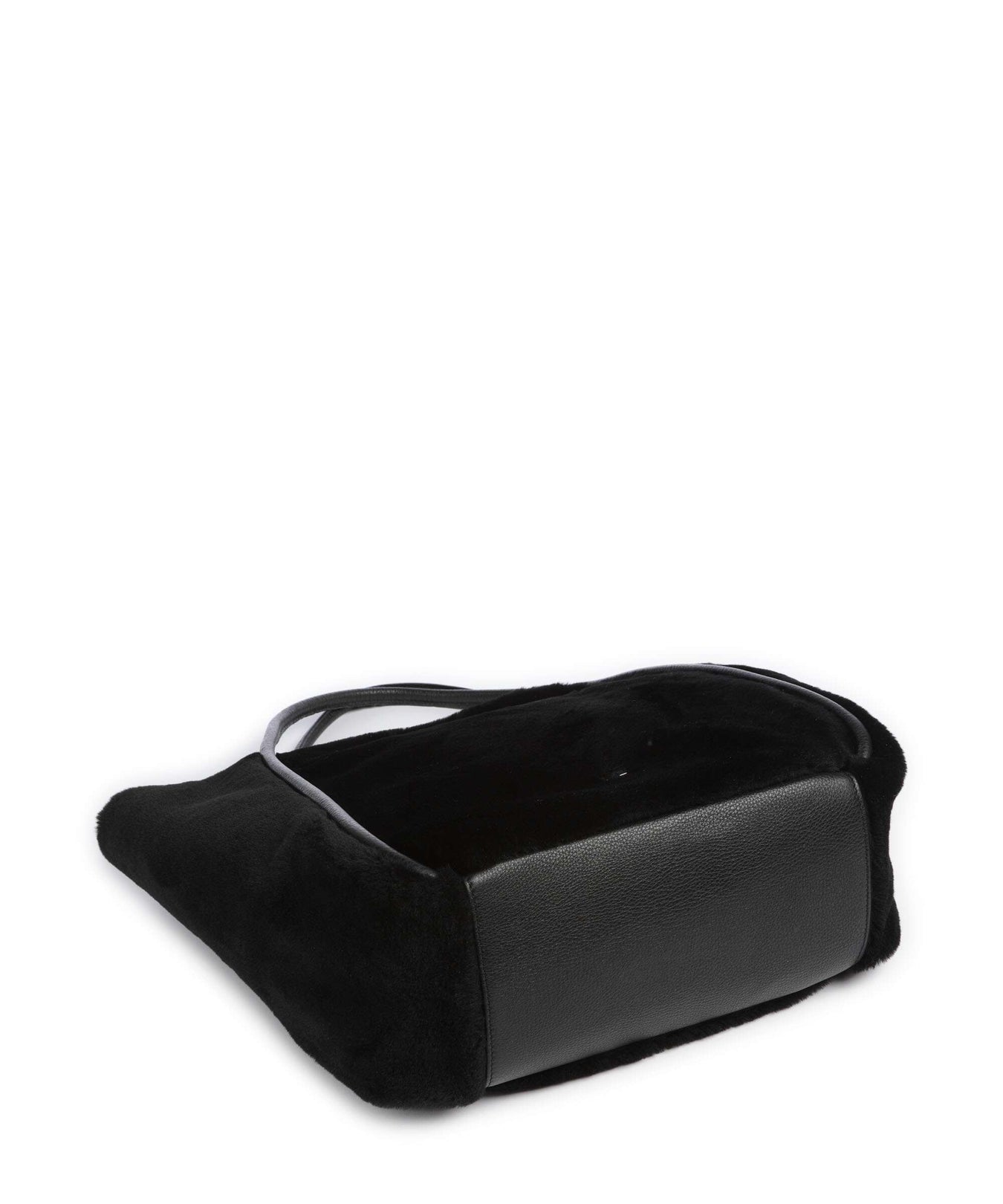 Abro Shearling Willow Tote bag black/nickel