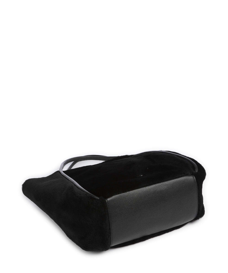 Abro Shearling Willow Tote bag black/nickel