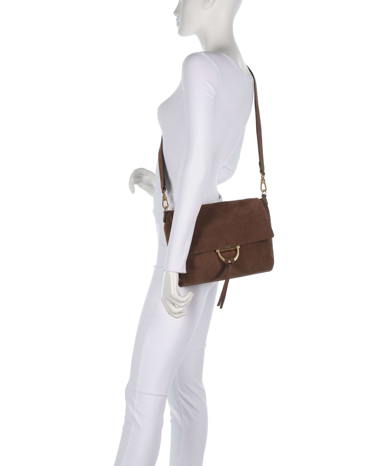 Abro Suede Temi Medium Shoulder bag wood