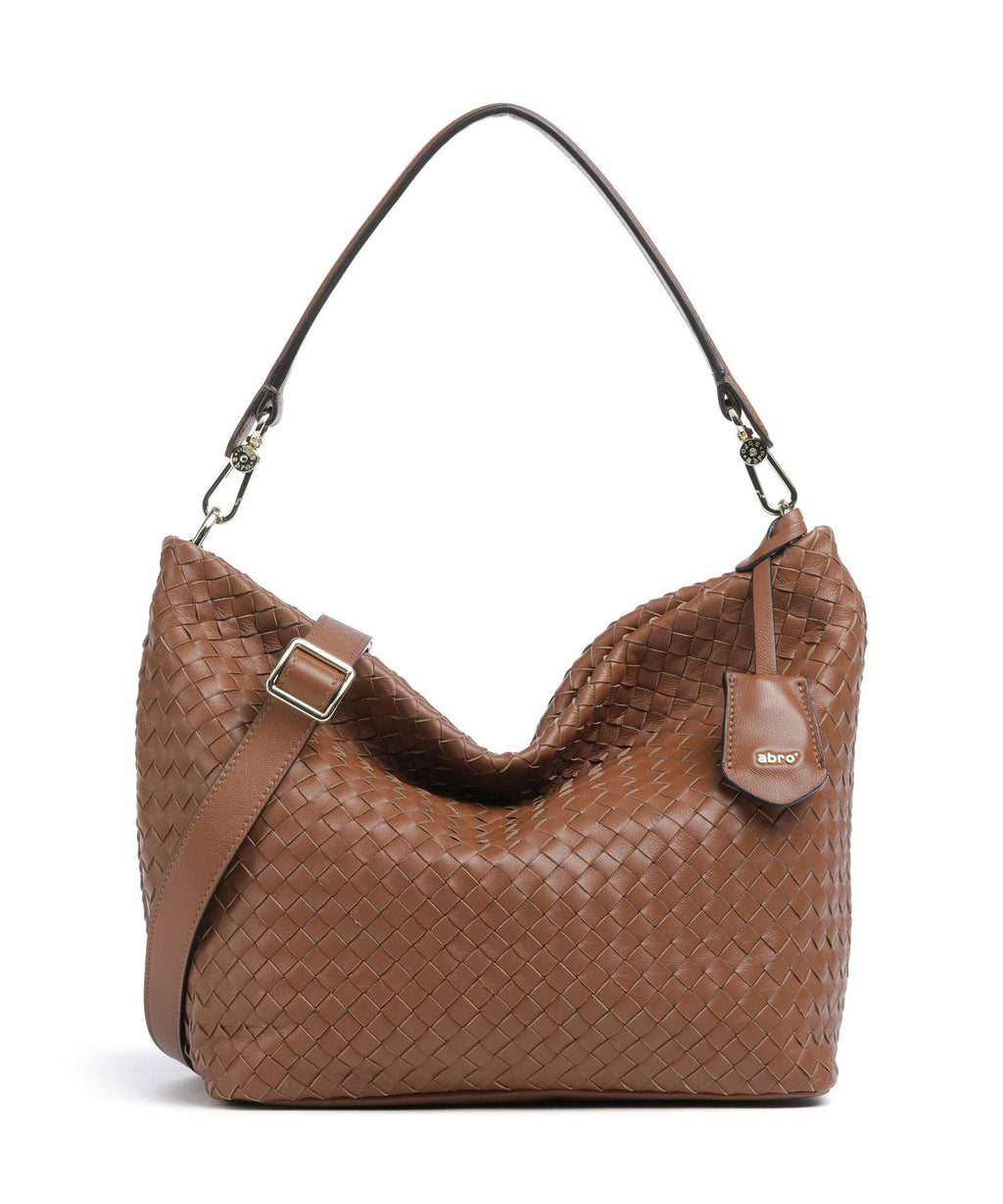 Abro Piuma Ebony Hobo bag caramel/cognac