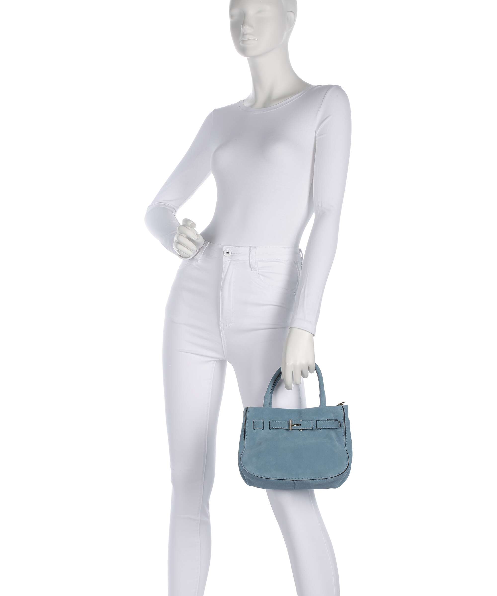 Abro Suede Jill Handbag sapphire