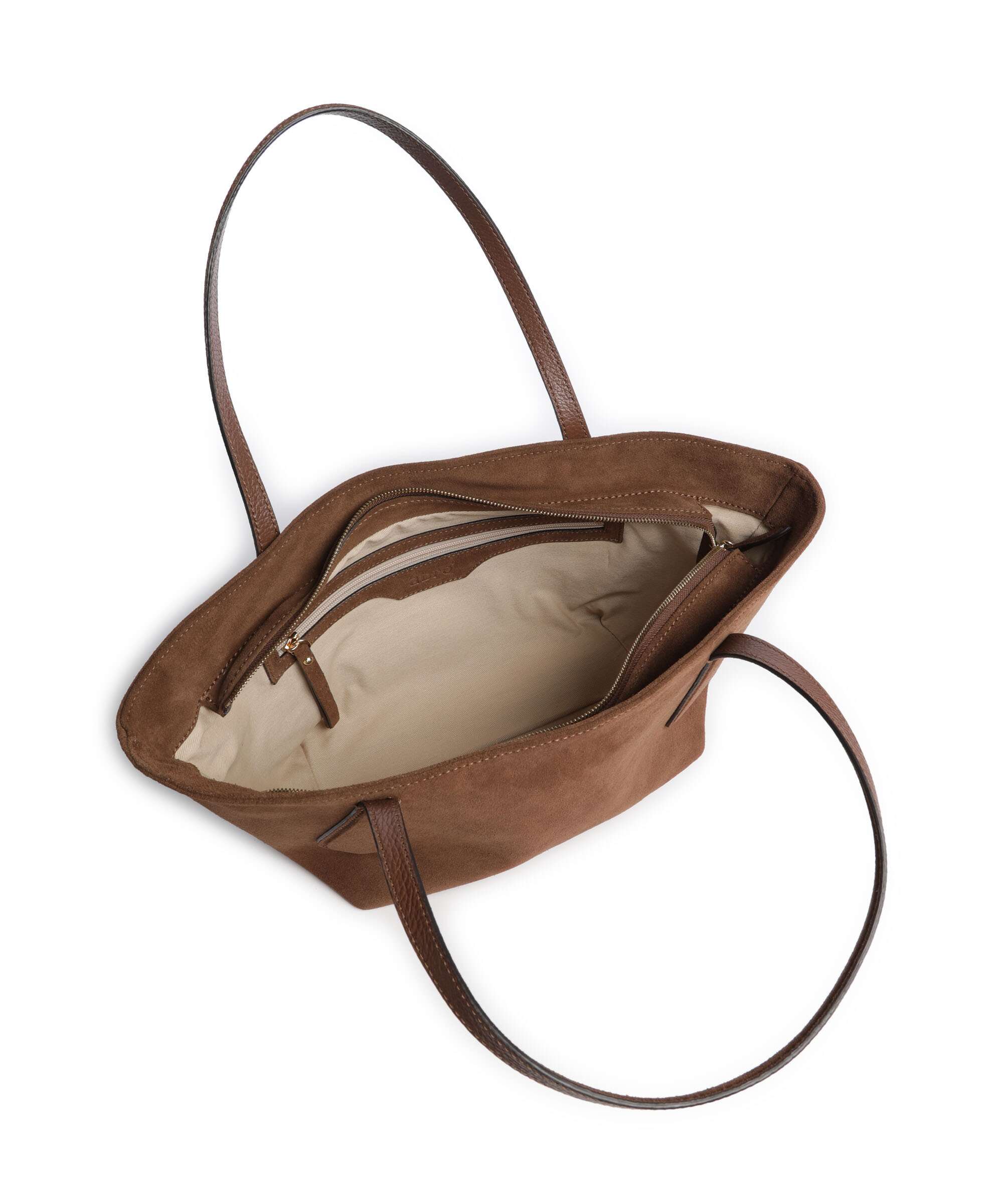 Abro Suede Carina Tote bag wood