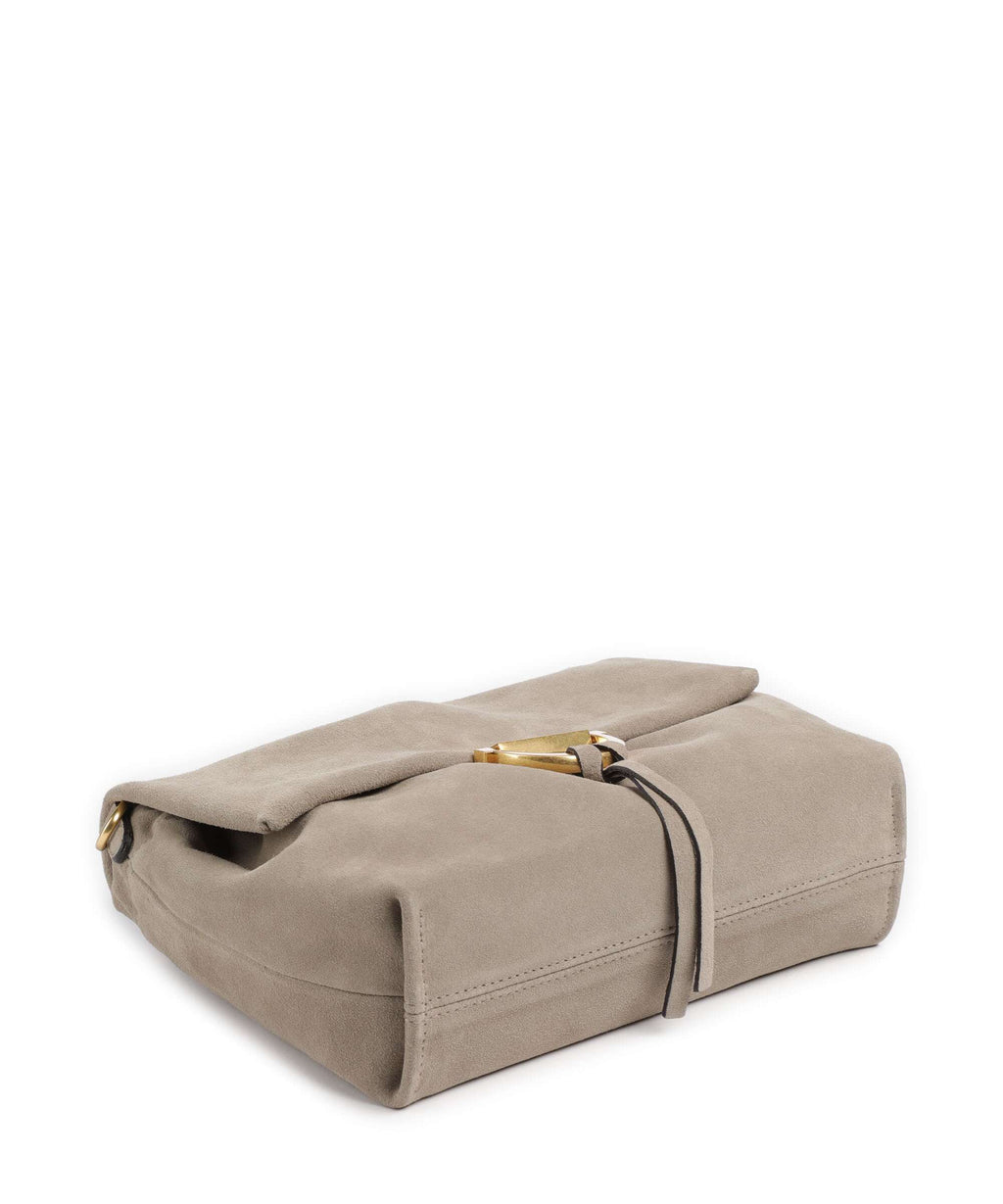 Abro Suede Temi Medium Shoulder bag siena