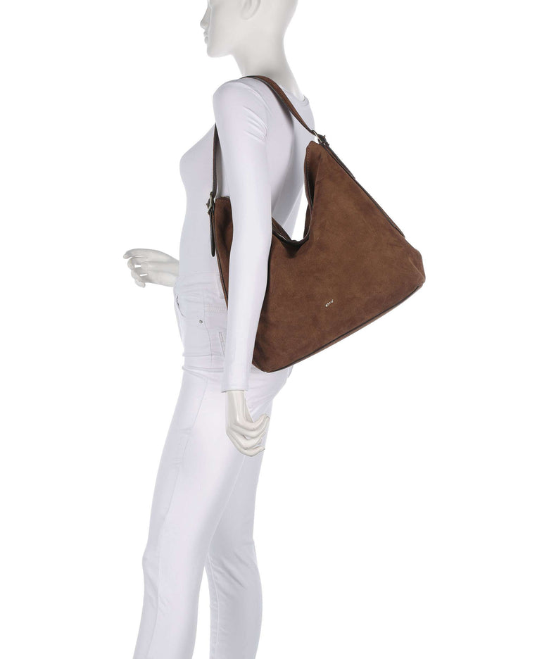 Abro Suede Carina Hobo bag wood