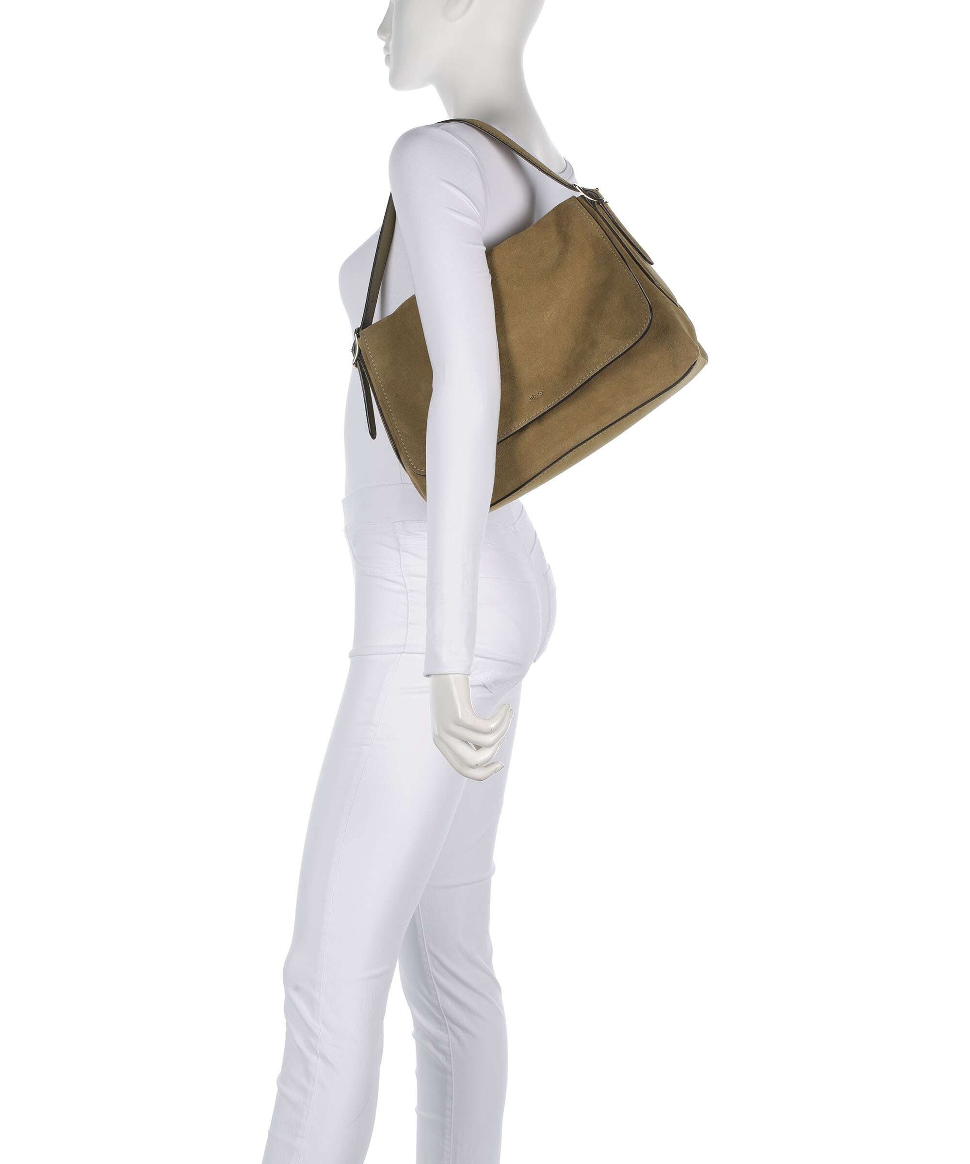 Abro Suede Carina Shoulder bag mud