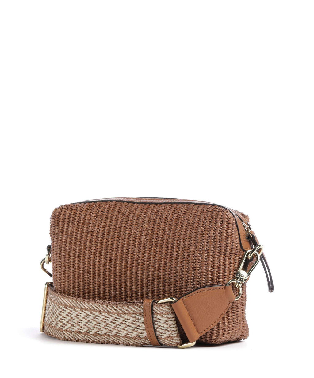 Abro Raffia Kaia Crossbody bag caramel/cognac