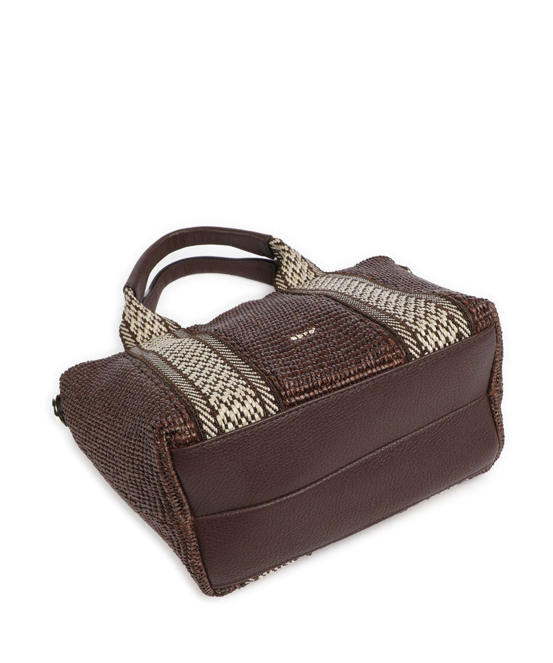 Abro Raffia Kaia Handbag wood