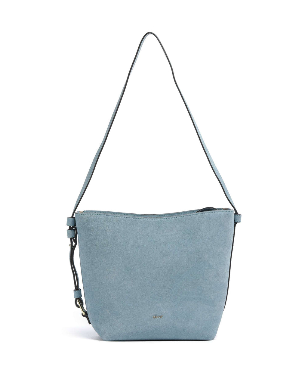 Abro Suede Cosmo Bucket bag sapphire