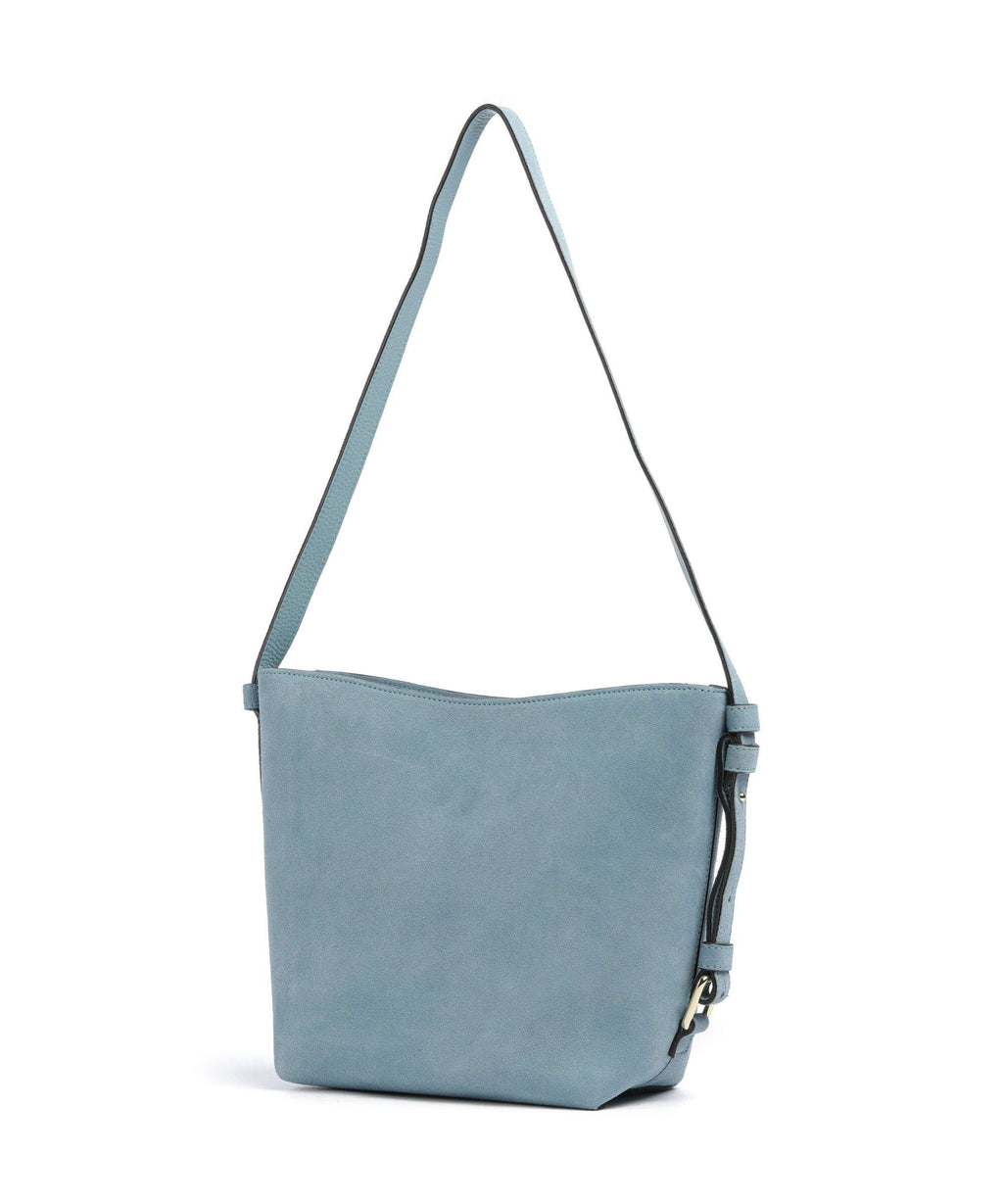 Abro Suede Cosmo Bucket bag sapphire