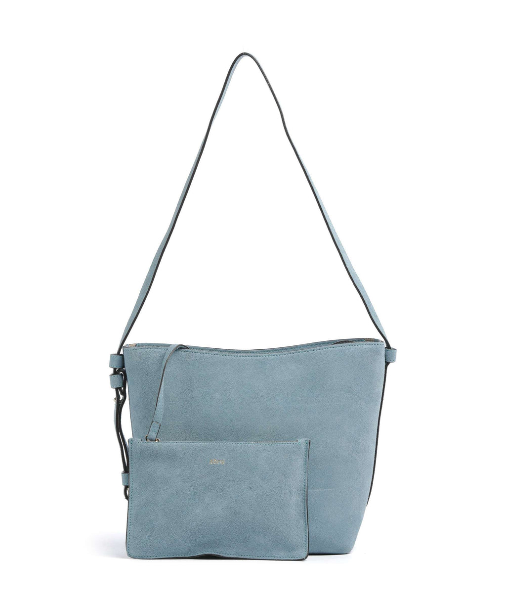 Abro Suede Cosmo Bucket bag sapphire