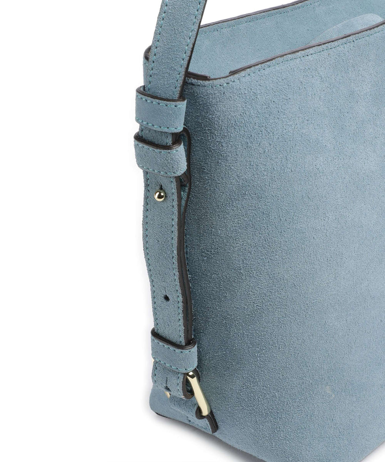 Abro Suede Cosmo Bucket bag sapphire