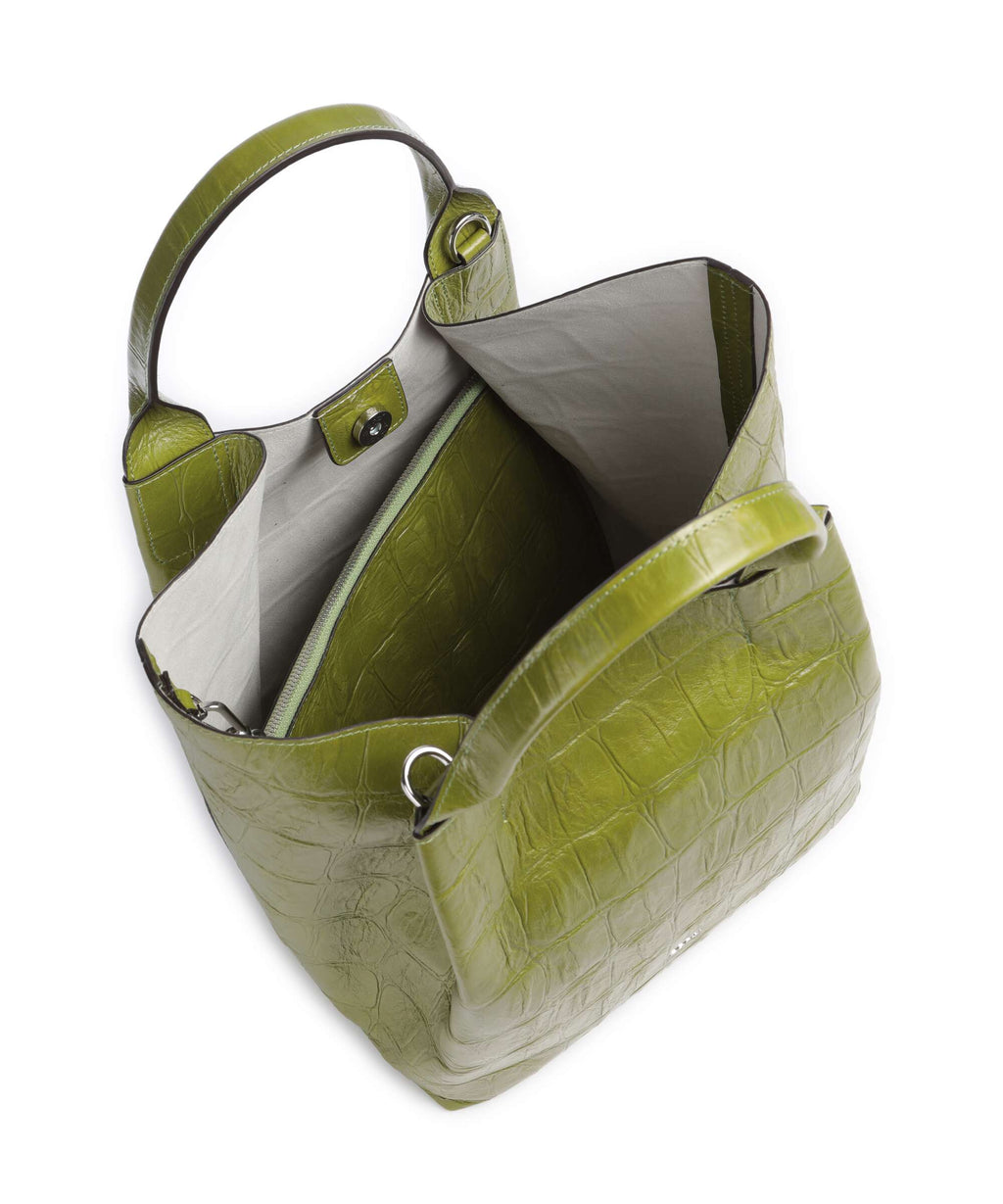 Abro Maxi Cocco Essential Medium Handbag lime