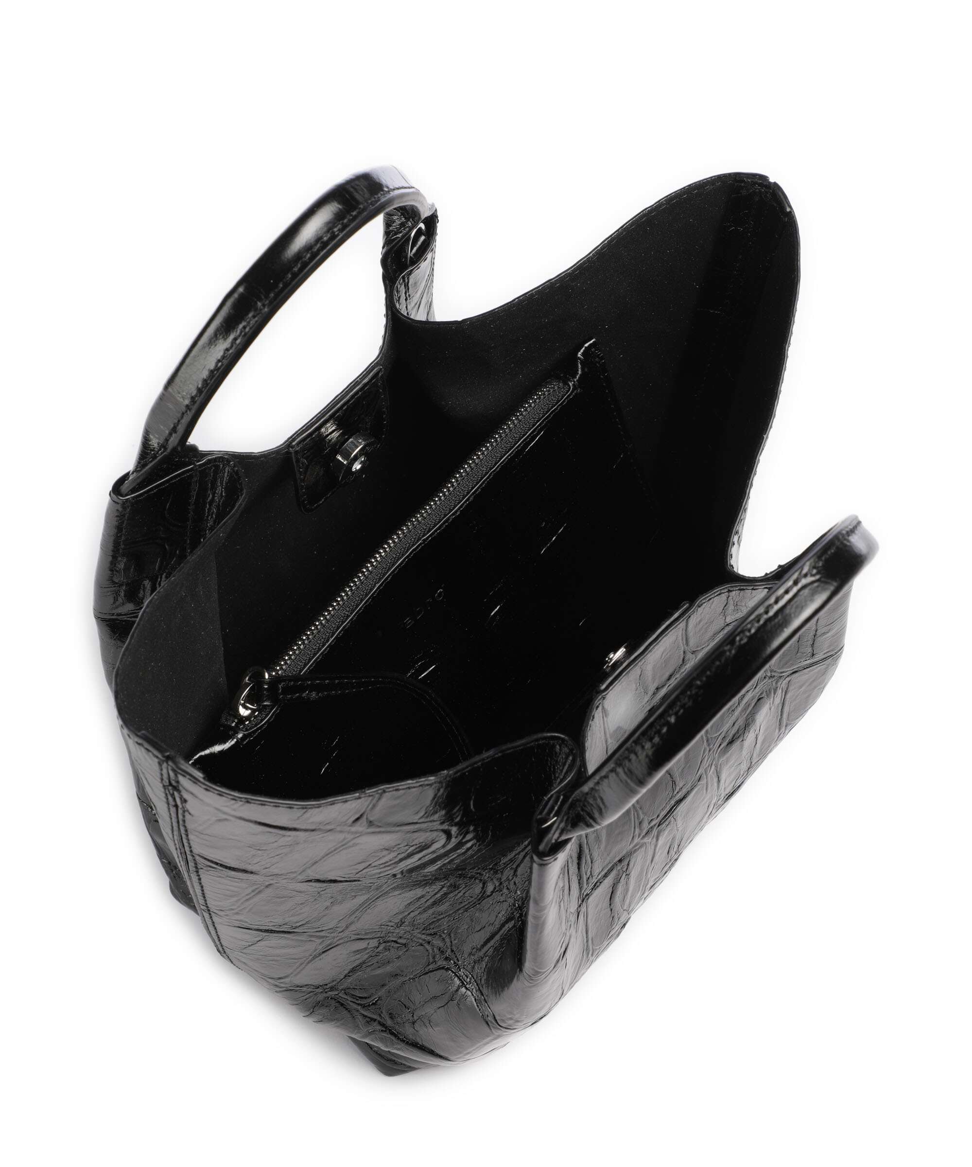 Abro Maxi Cocco Essential Small Handbag black/nickel
