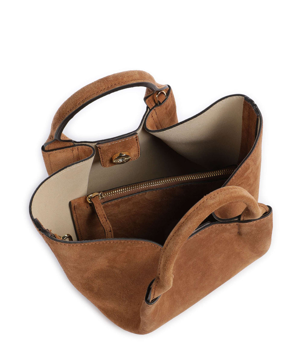 Abro Suede Essential Small Crossbody bag cuoio