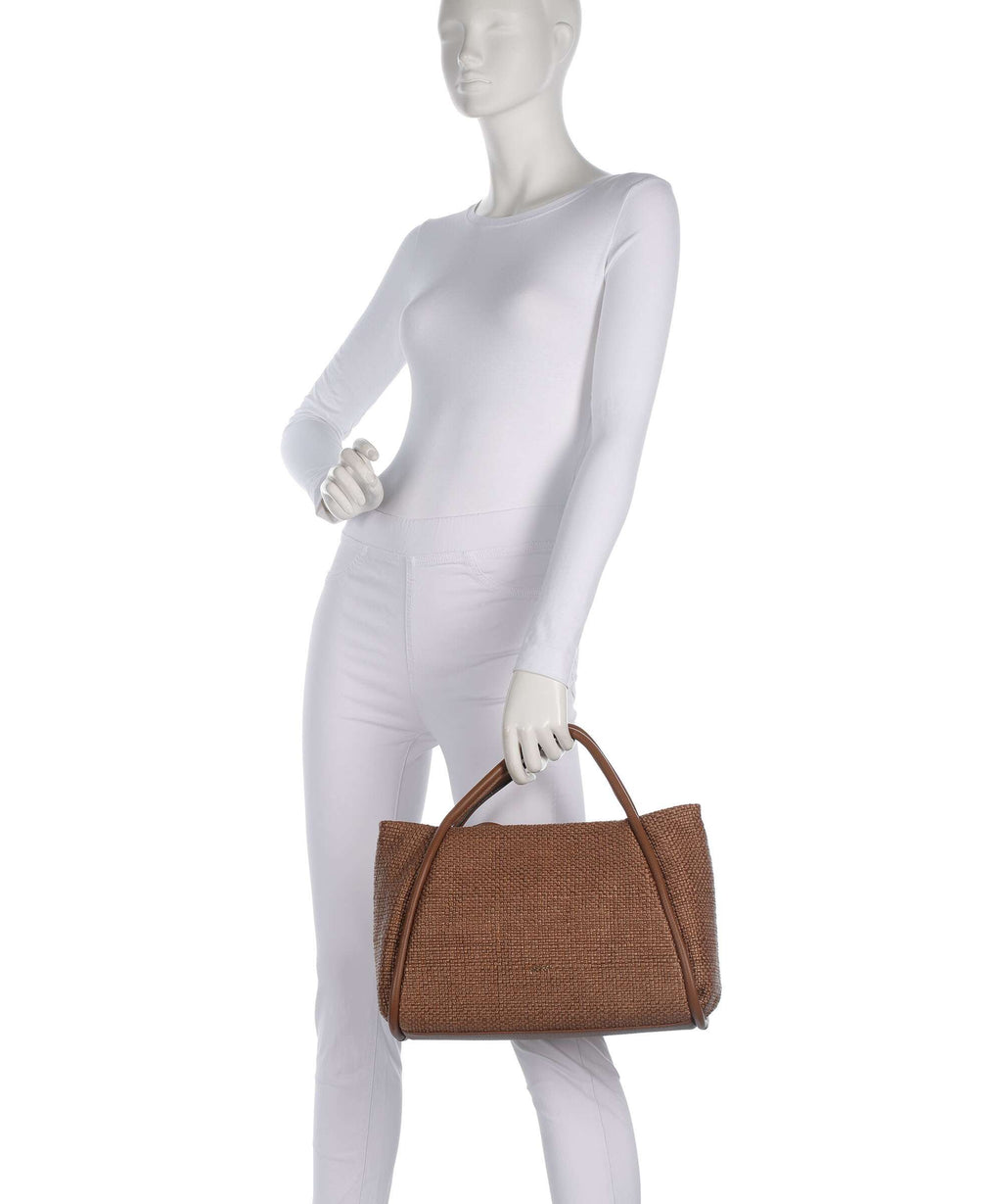 Abro Raffia Intreccio Willow Handbag caramel/cognac