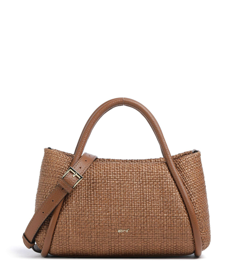 Abro Raffia Intreccio Willow Handbag caramel/cognac