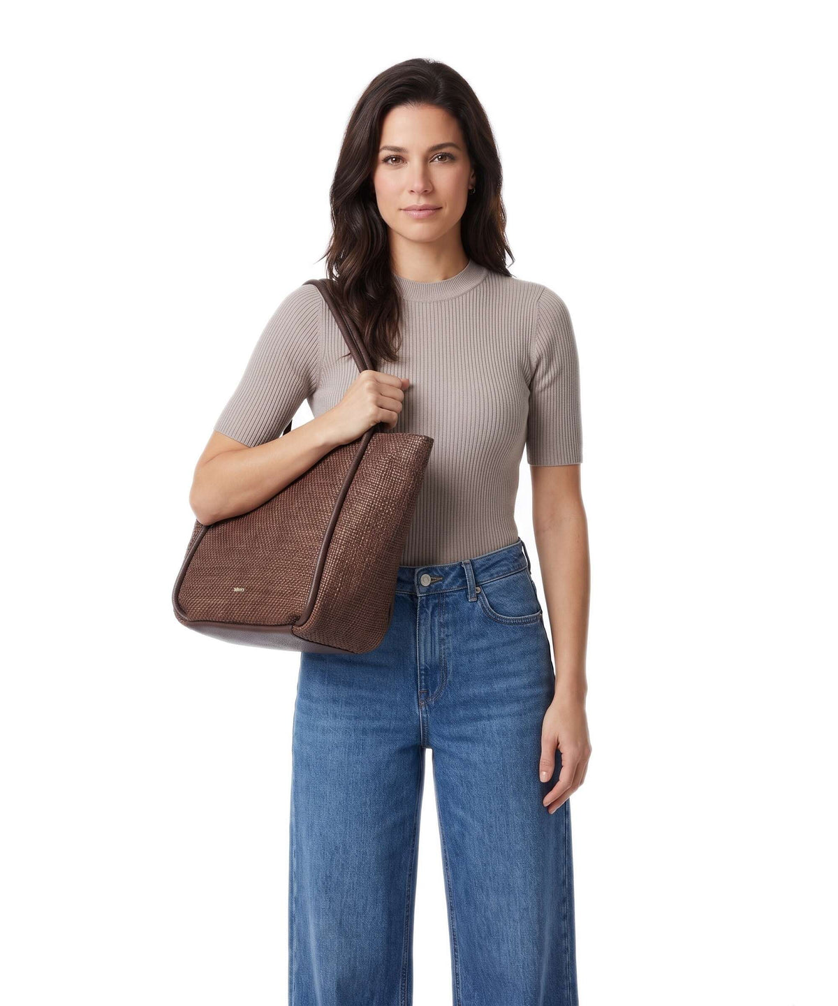 Abro Raffia Intreccio Willow Tote bag wood