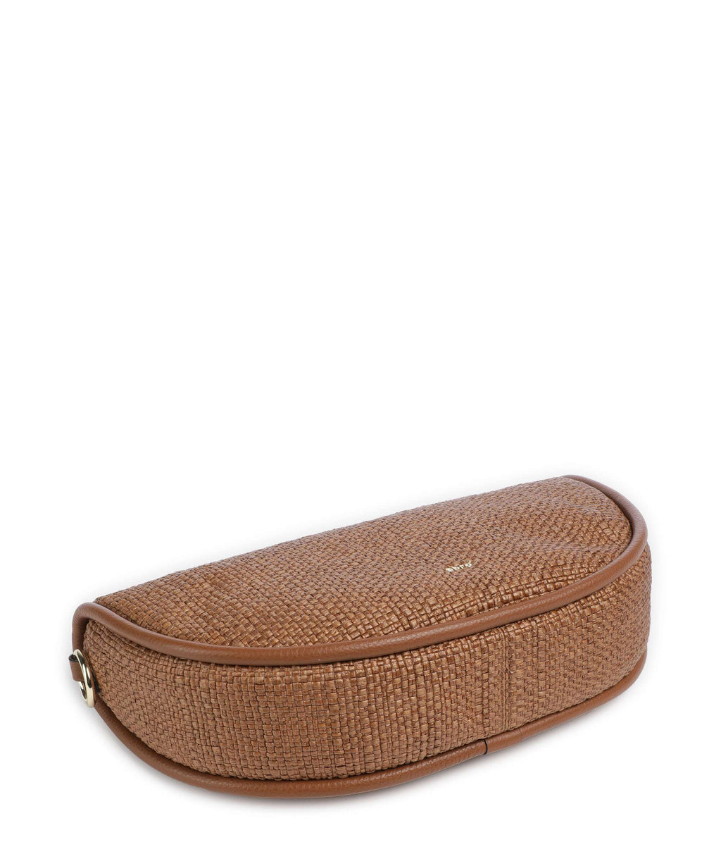 Abro Raffia Intreccio Willow Shoulder bag caramel/cognac